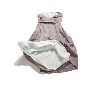 Acne Jeans/ Vestido strapless estampado floral T:S