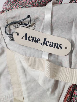 Acne Jeans/ Vestido strapless estampado floral T:S