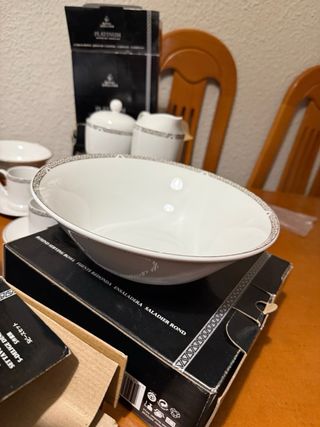 juego de vajilla royal doulton platinium