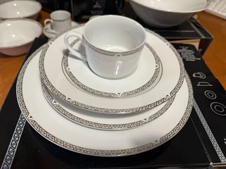 juego de vajilla royal doulton platinium