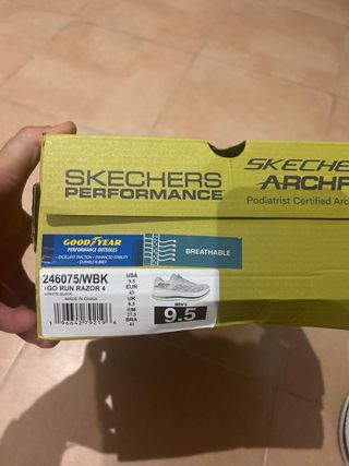 Zapatillas Skechers 43 - Gris/Blanco