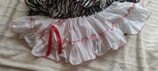 Vestido gitana / flamenca blanco y negro - Talla M