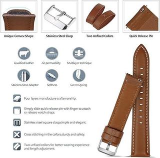 Correa reloj piel marrón 20mm