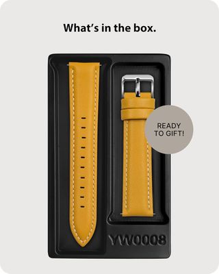 Correa reloj piel 20mm - Amarilla