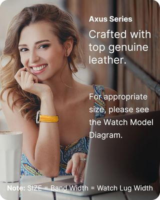 Correa reloj piel 20mm - Amarilla