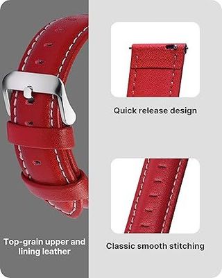 Correa reloj piel roja 20mm