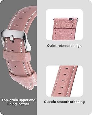 Correa reloj piel rosa 20mm