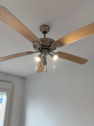 Ventilador techo 5 aspas - plata