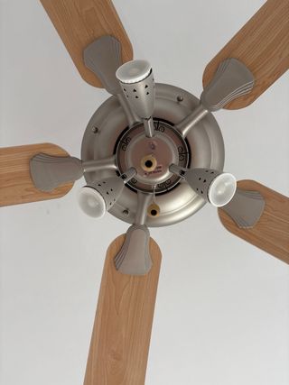 Ventilador techo 5 aspas - plata