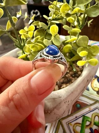 Anillo Cianita plata 925