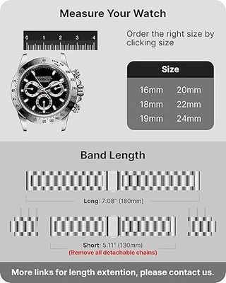 Correa reloj metal 22mm - plata