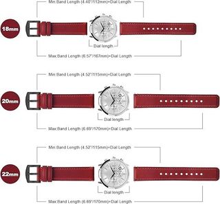 Correa reloj piel roja 22mm