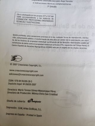 REBT Reglamento Electrotecnico para Baja Tension 