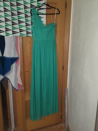 Vestido largo verde turquesa t.40 fórmula joven