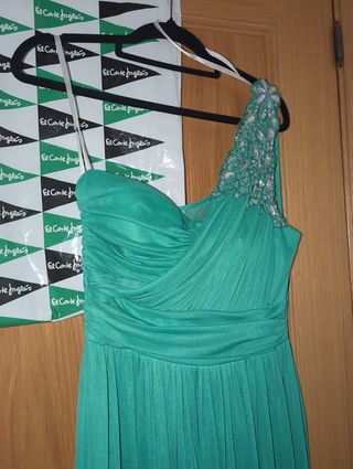 Vestido largo verde turquesa t.40 fórmula joven