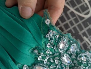Vestido largo verde turquesa t.40 fórmula joven