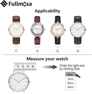 Correa reloj piel marrón 22mm