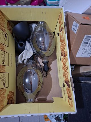 Lampada a sospensione vintage, luce calda