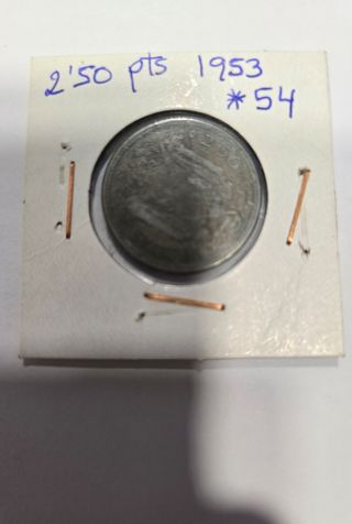 2,5 PESETAS 1953 ESTRELLA * 54