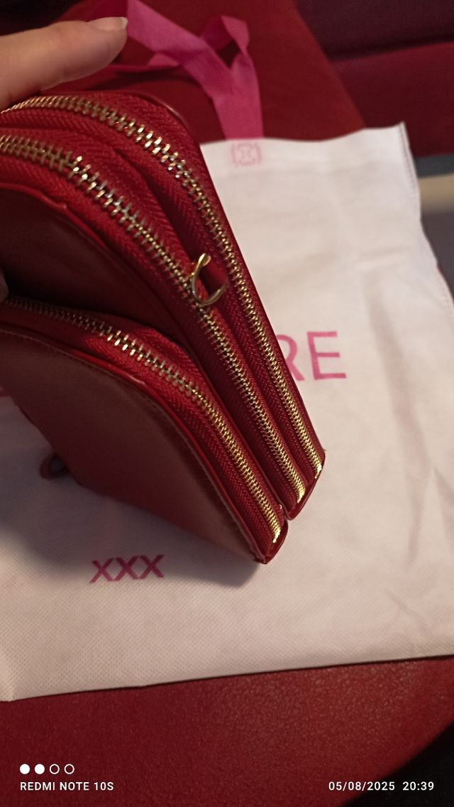 Bolso rojo pequeño - 3 apartados