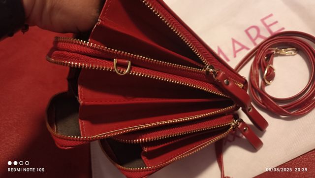 Bolso rojo pequeño - 3 apartados