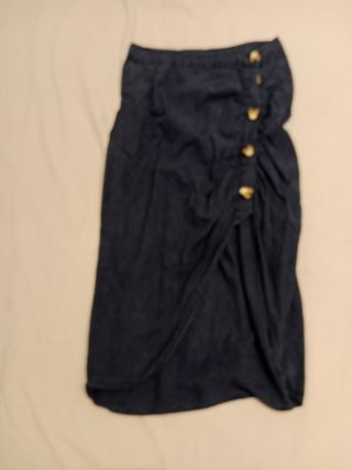 Falda midi trafaluc azul