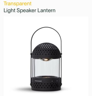 Altavoz luz Transparent. En persona.
No descuento