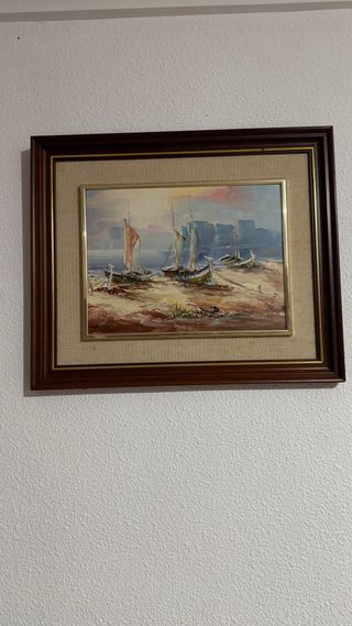 Cuadro barcos vintage
