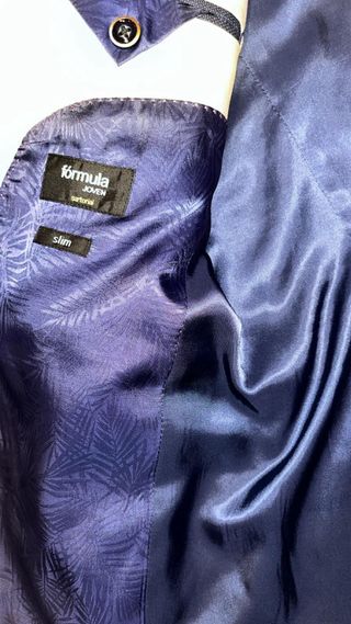 Traje azul marino hombre un solo uso