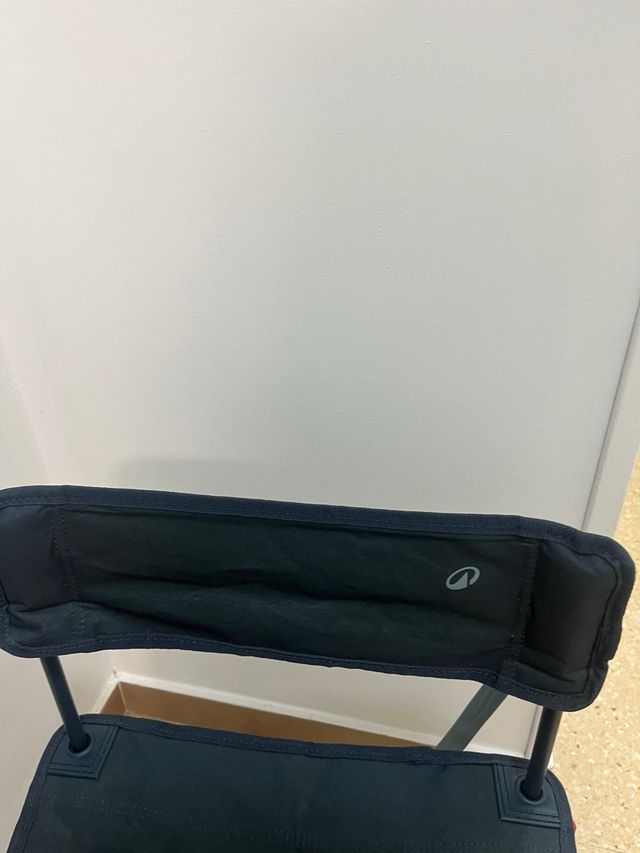 Silla Plegable Camping Negra Decatlhon