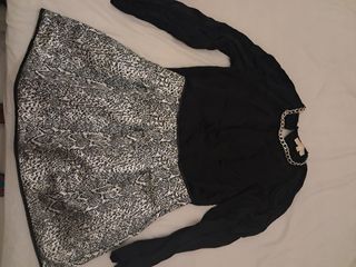 Blusa negra Michael Kors - Cadena plateada 