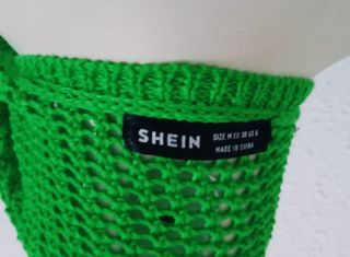 Vestido crochet verde playa