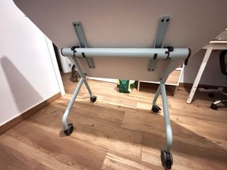 Mesa escritorio plegable blanca
