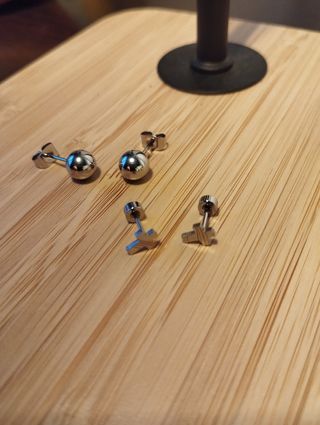 Pendientes Plateados