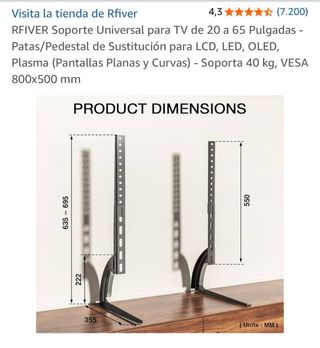 Soporte TV RFIVER - Universal TV desde 20”-65”