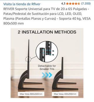 Soporte TV RFIVER - Universal TV desde 20”-65”