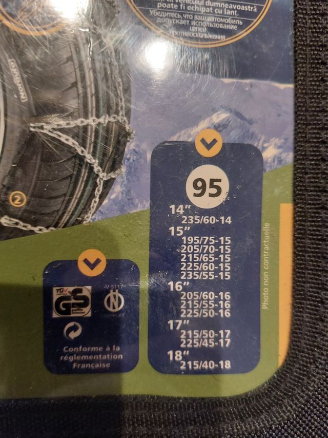 Cadenas metalicas nieve.Sin usar.Nuevas.