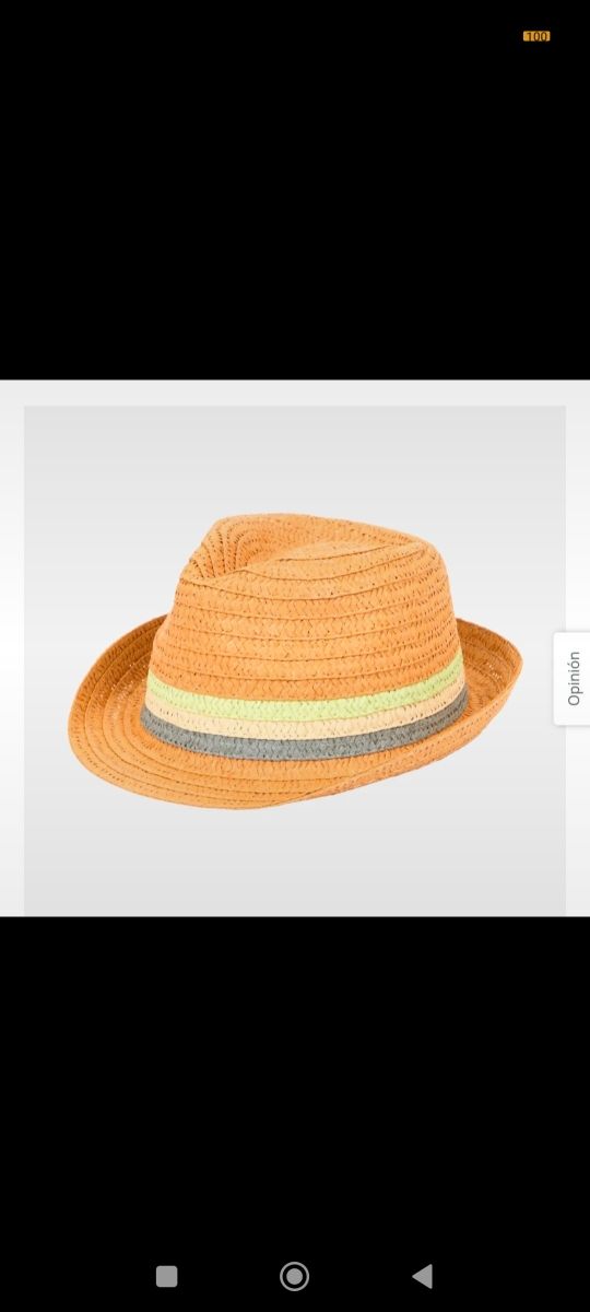 Gorro mimbre unisex - beige/naranja 3-5 años/53cm