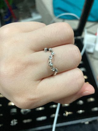 Anillo Plata con Cristales