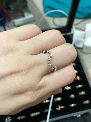 Anillo Plata con Cristales