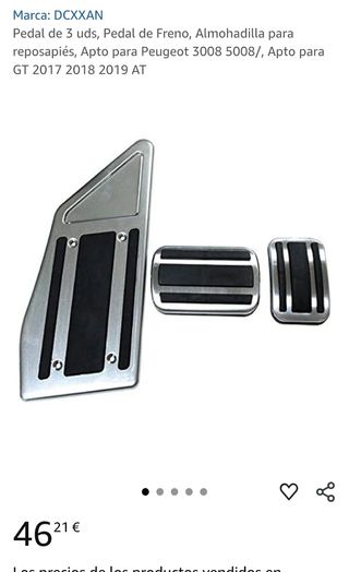 Pedales aluminio Peugeot 3008/5008