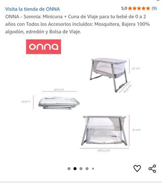 Cuna viaje ONNA - Minicuna + Accesorios,nueva.