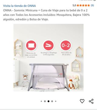 Cuna viaje ONNA - Minicuna + Accesorios,nueva.