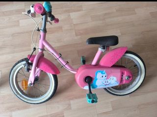 Bicicleta niña Decathlon 16" unicornio