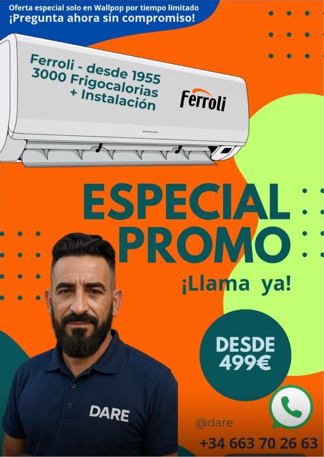 Aire acondicionado Ferroli 3000 Frigorias