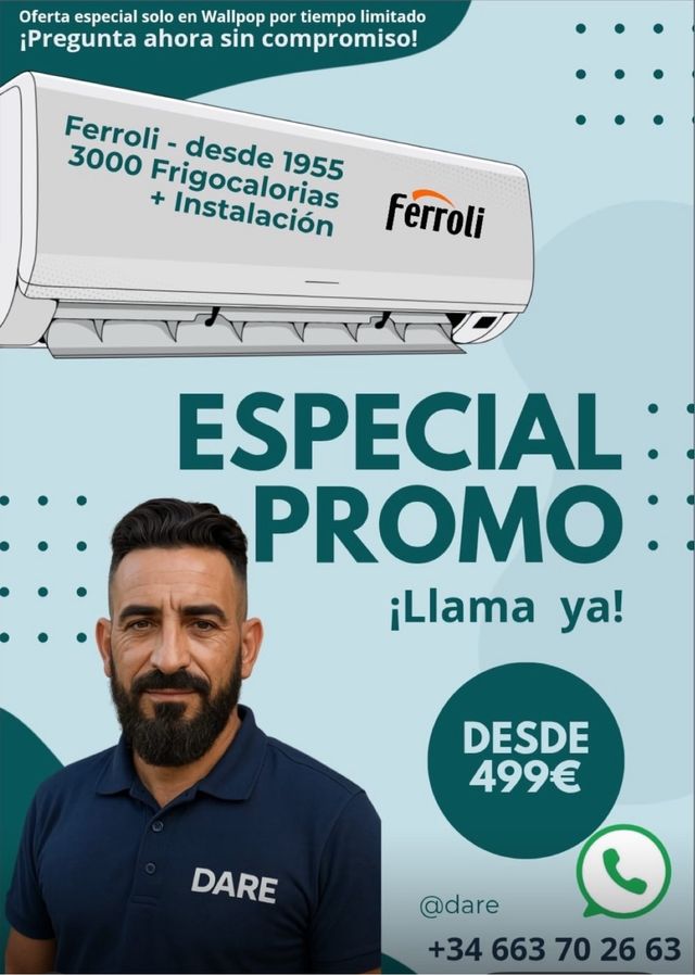 Aire acondicionado Ferroli 3000 Frigorías