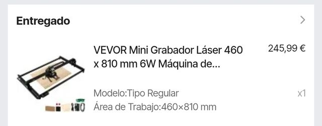 Grabador Láser VEVOR 6W - 460x810mm