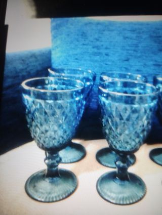 Bicchieri vetro blu - 4pz
