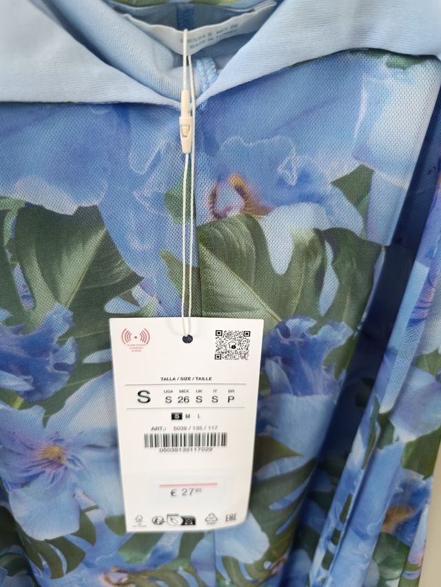 Vestido Zara azul Talla S