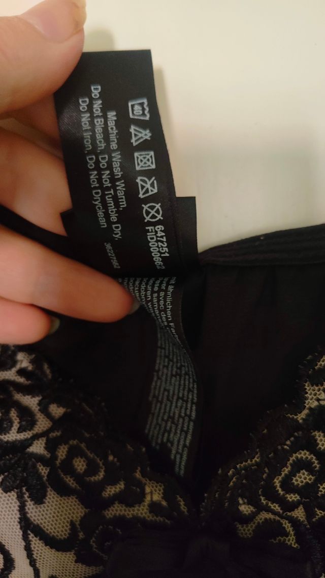 Sottoveste nera raso pizzo